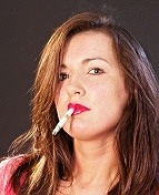 Bio page of Cassie smoking fetish model